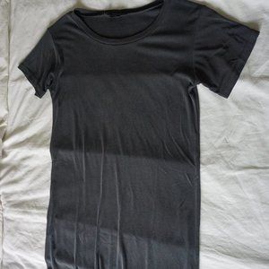 T-Shirt Dress | Textured Gray | Short Sleeve